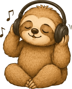 LivingGo Mascot listening to music